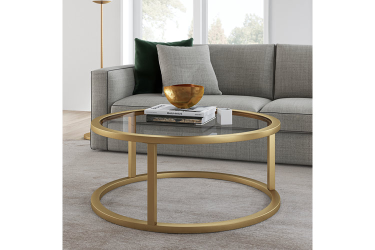 Wayfair round glass on sale coffee table